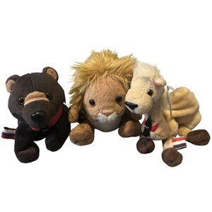 Vintage Coca-Cola International Bean Bag Plush Set - Barris Bear Masa Lion Ramel